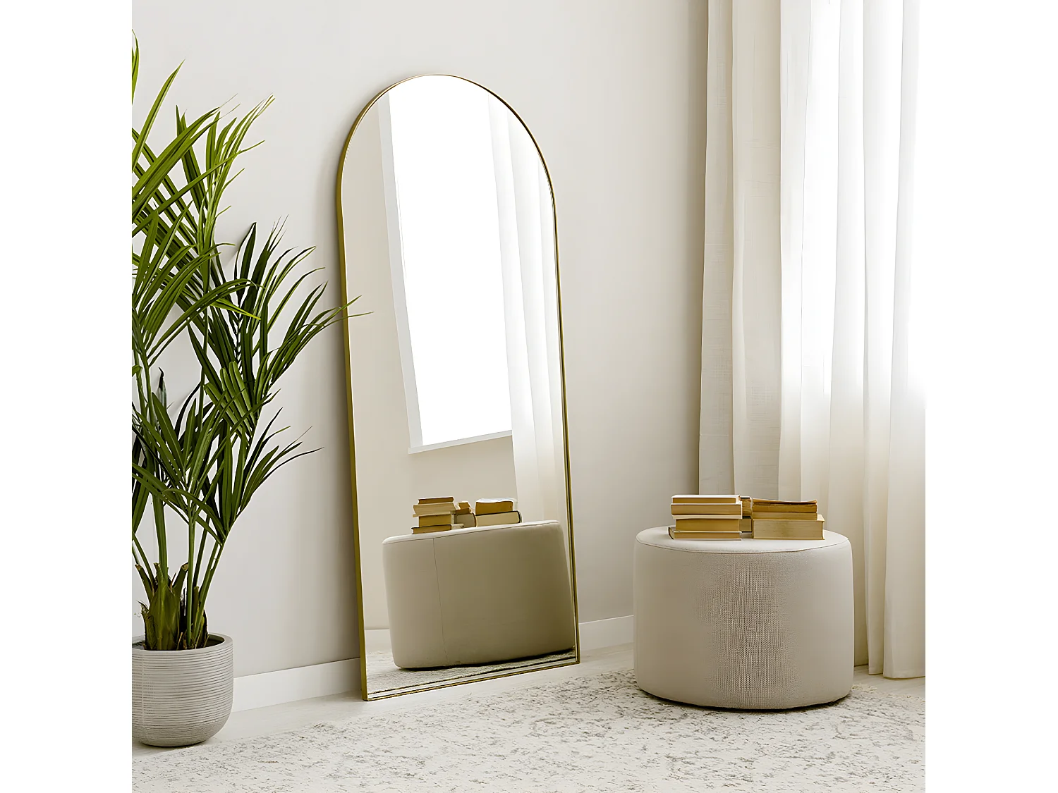 Pouf tapissé  45 cm x 60 cm-Ornel