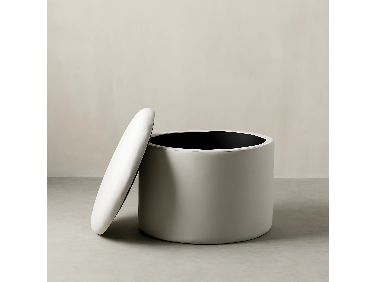 Pouf tapissé  45 cm x 60 cm-Ornel