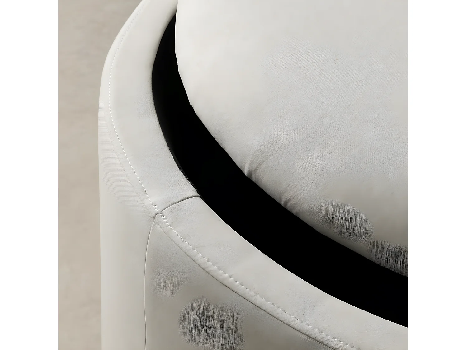 Pouf tapissé  45 cm x 60 cm-Ornel