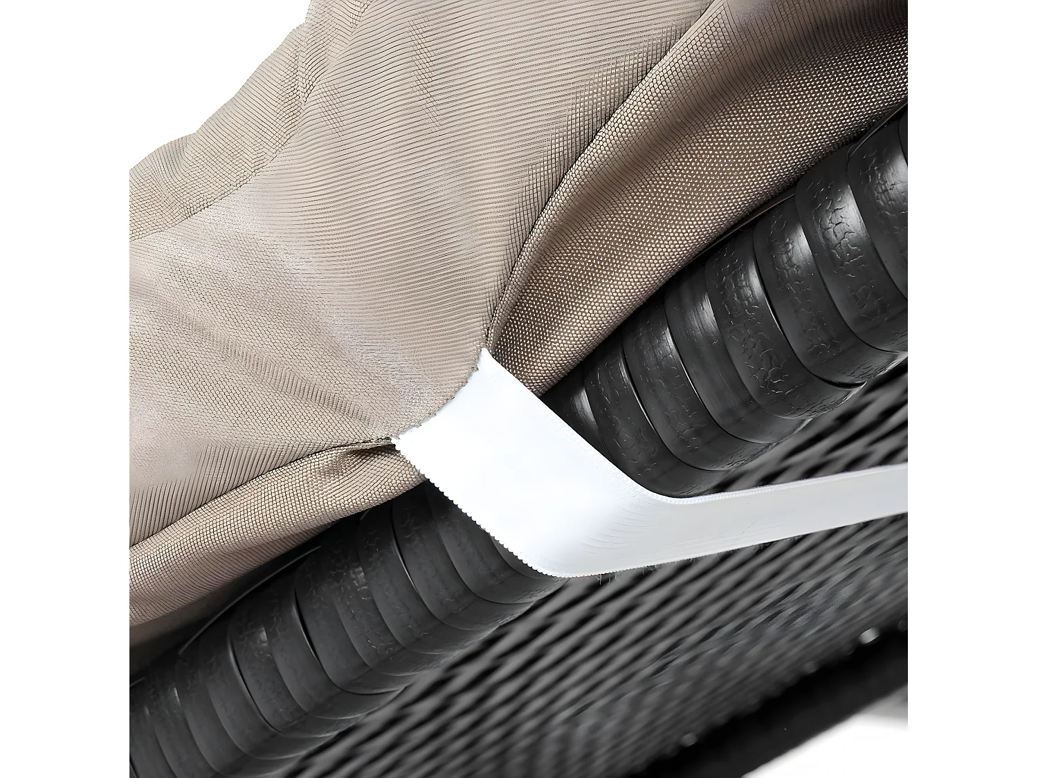 Poly-Rattan Bain de soleil MCW-A51 Premium,  Basic anthracite, coussin crème