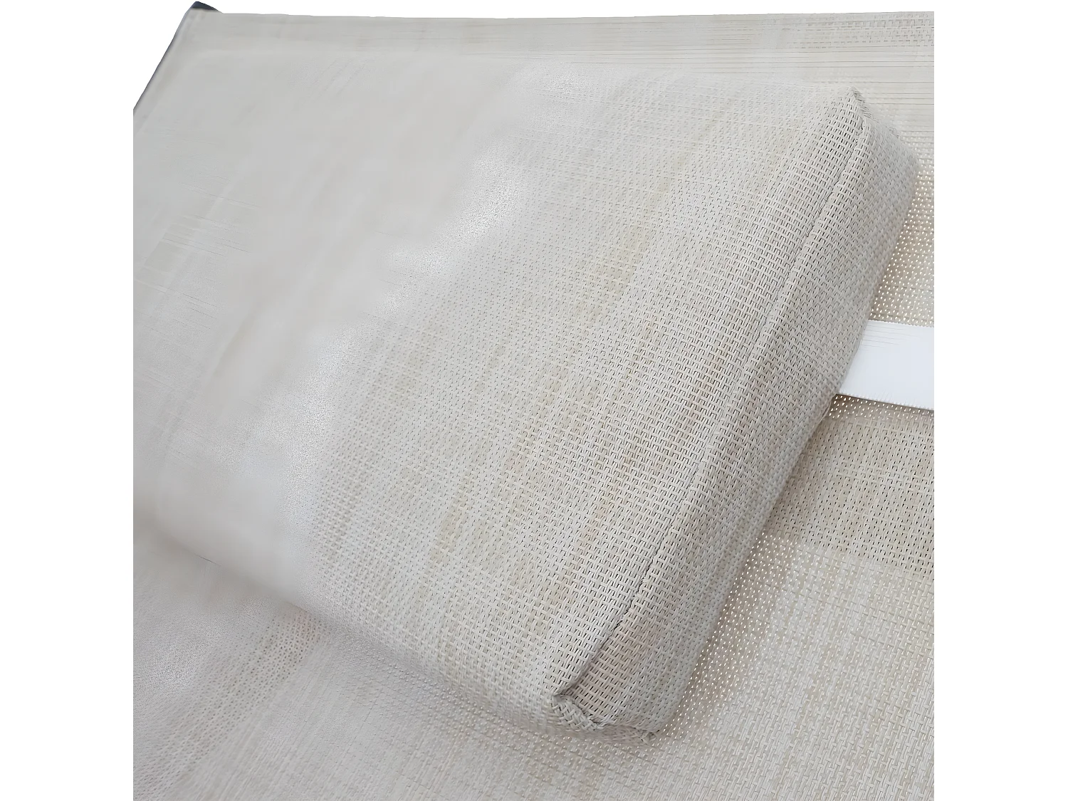 Tumbona Phoenix,  antracita, funda crema-blanco