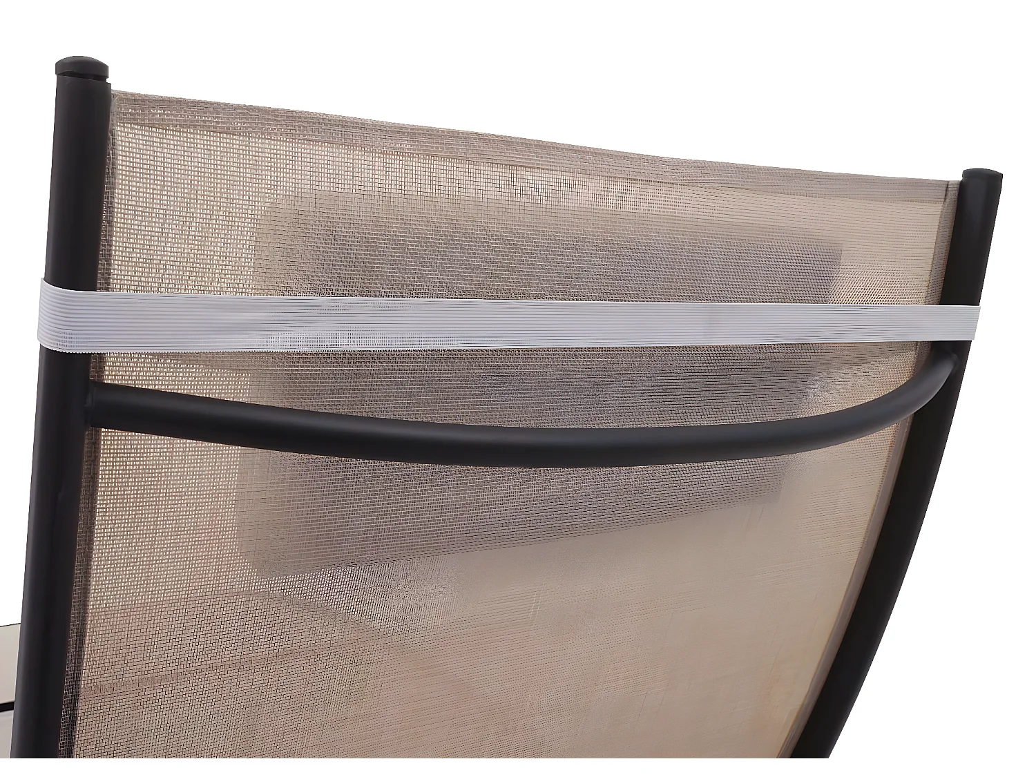 Tumbona Phoenix,  antracita, funda crema-blanco