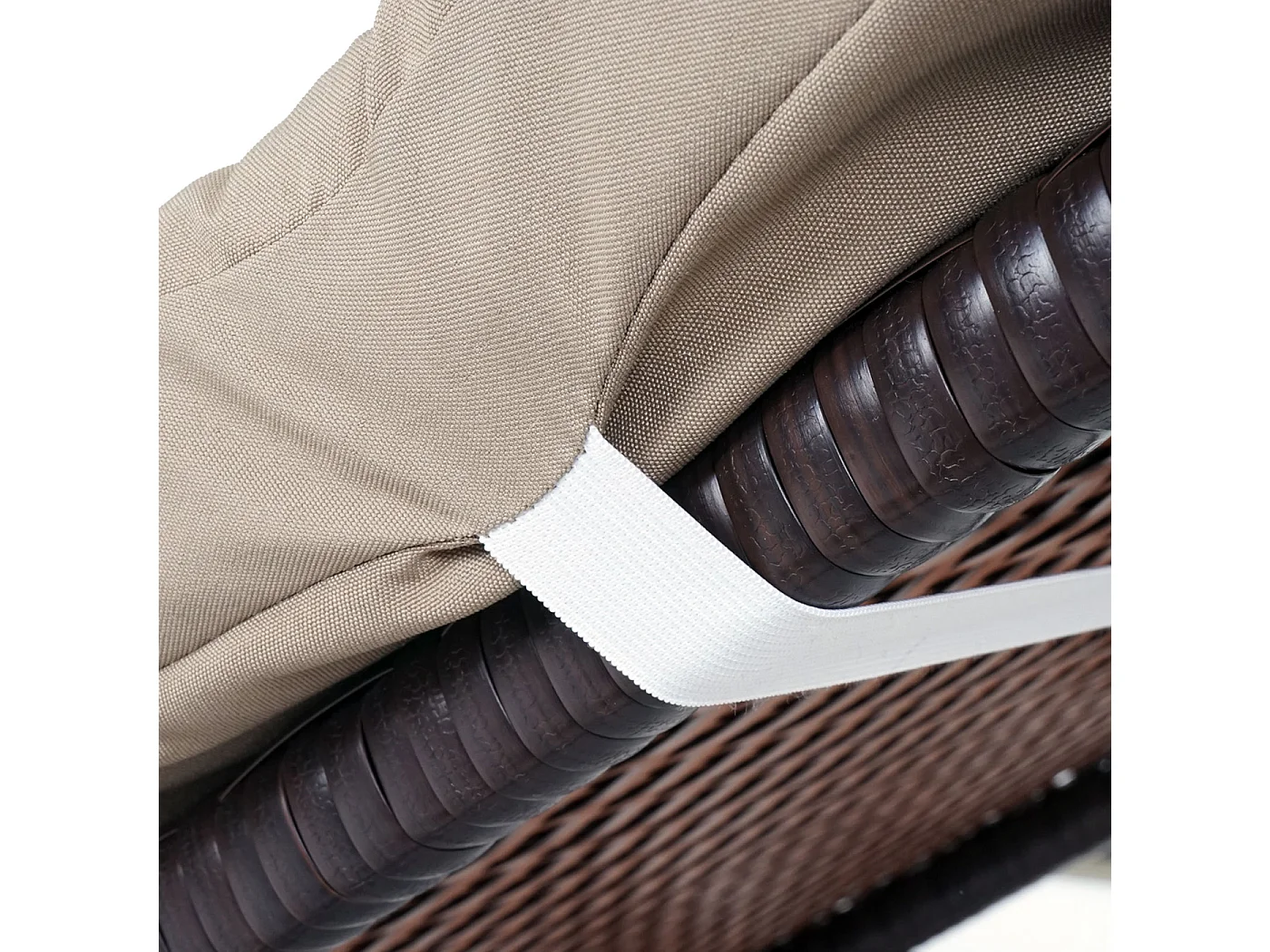 Poly-Rattan Bain de soleil MCW-A51 Premium,  Basic marron, coussin crème