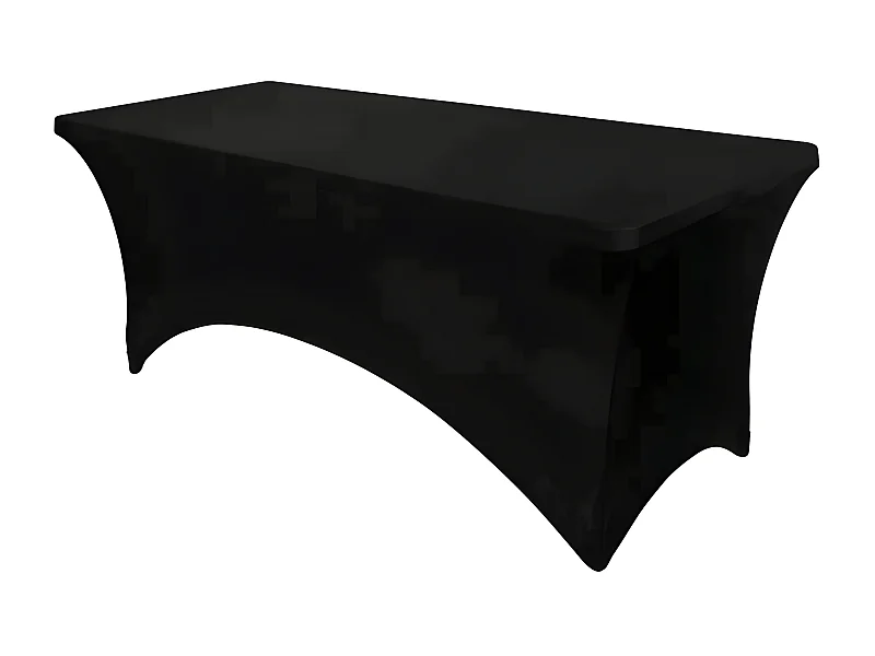 Housse pour table rectangulaire 180x70 cm coloris noir