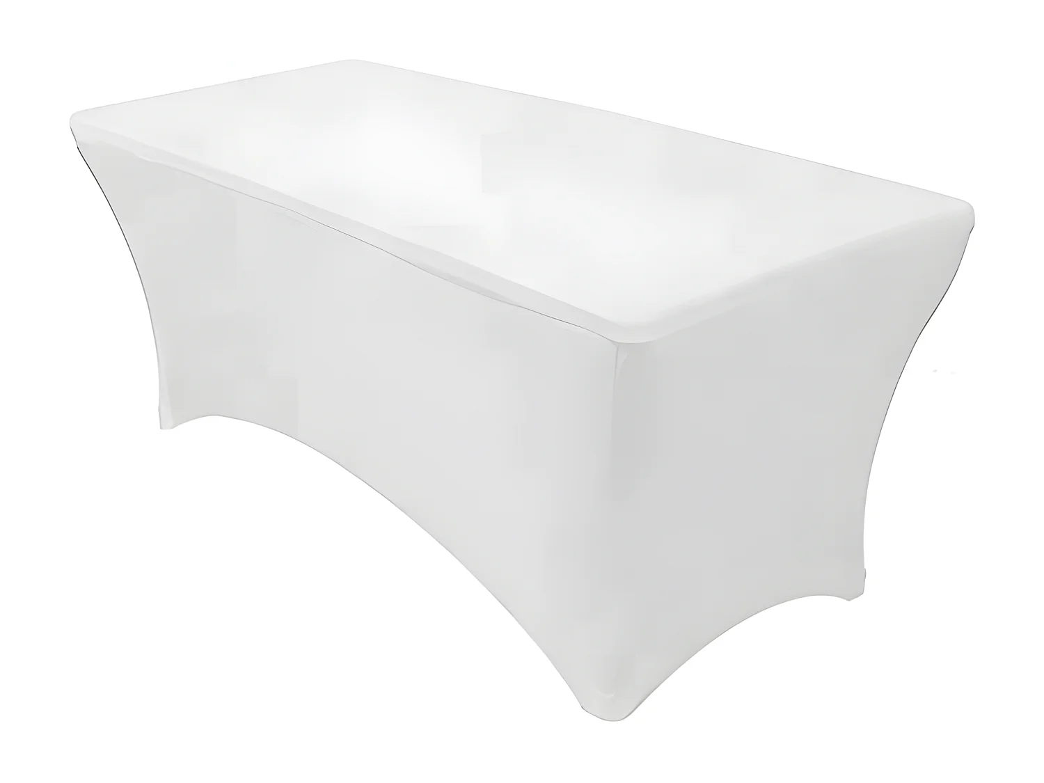Housse pour table rectangulaire 180x70 cm coloris blanc