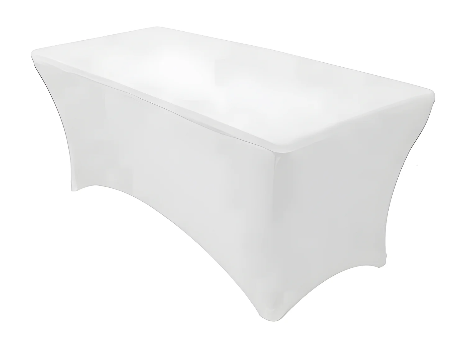 Housse pour table rectangulaire 180x70 cm coloris blanc