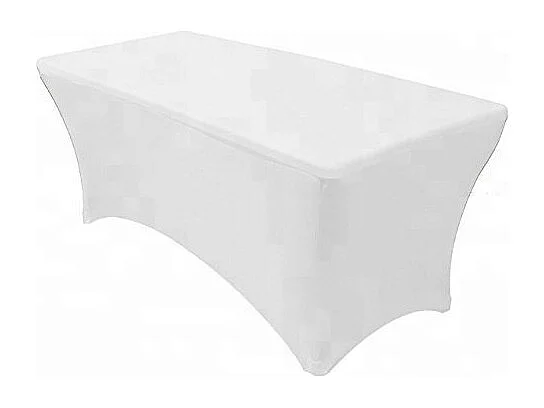 Housse pour table rectangulaire 180x70 cm coloris blanc