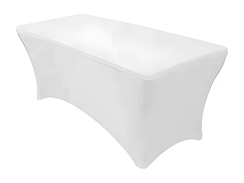 Housse pour table rectangulaire 180x70 cm coloris blanc