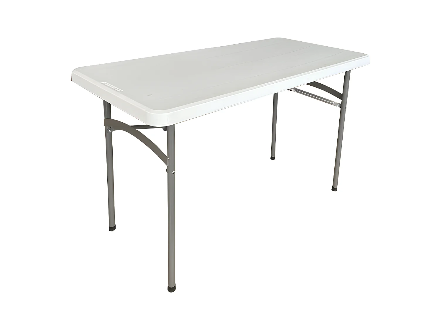 Table de réception 120 x 60 cm pieds pliables blanc