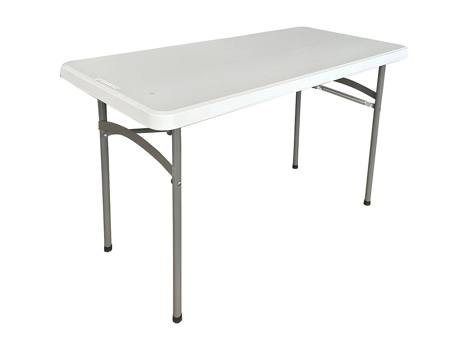 Table de réception 120 x 60 cm pieds pliables blanc
