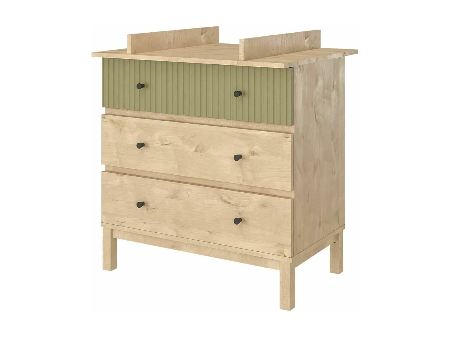 Commode à langer 3 tiroirs  panneaux de fibres bois KIWI