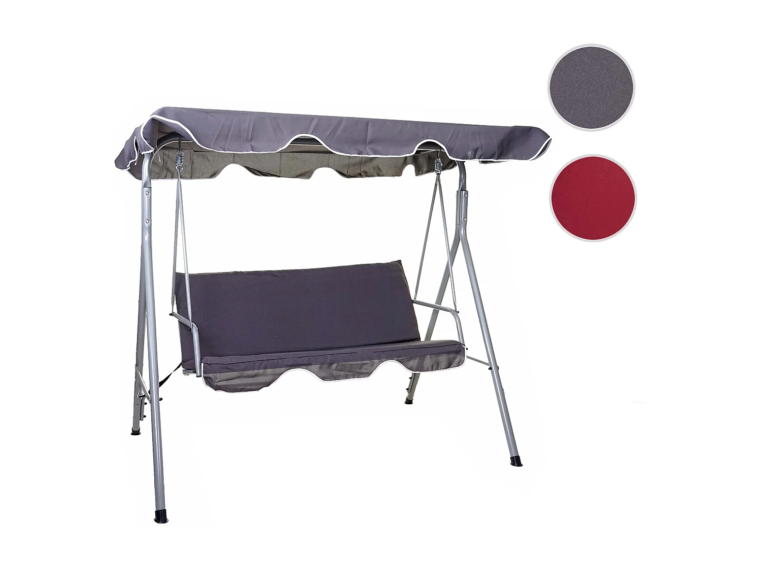 Balancelle de jardin MCW-D61,  gris foncé