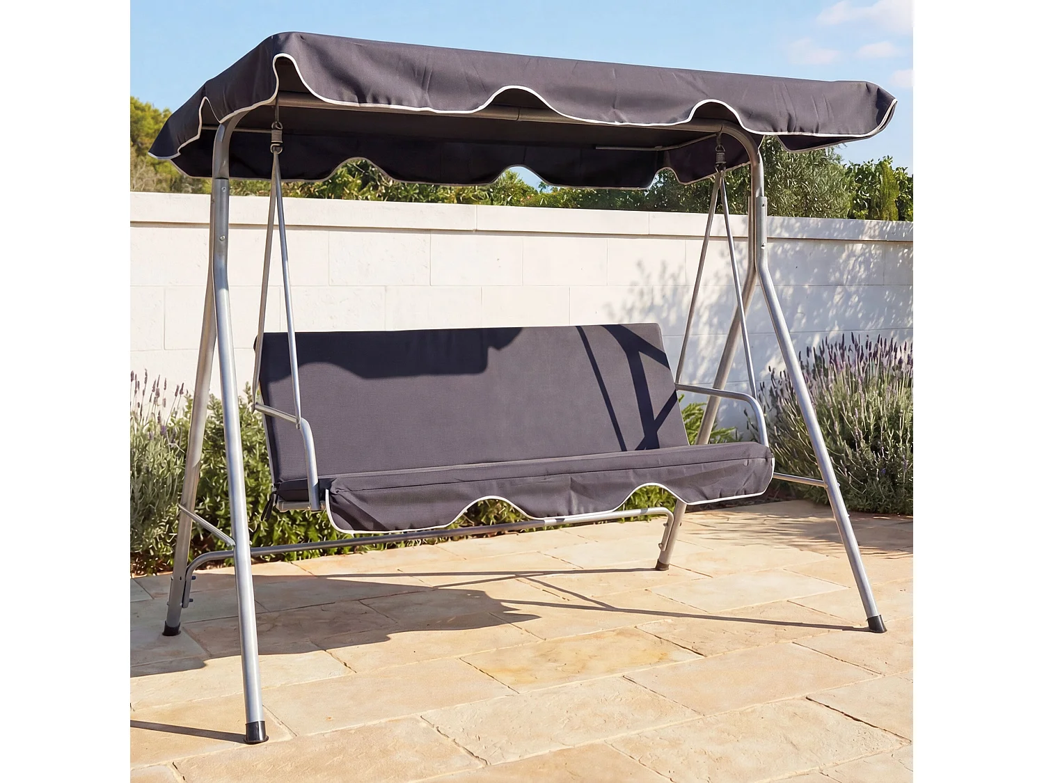 Balancelle de jardin MCW-D61,  gris foncé