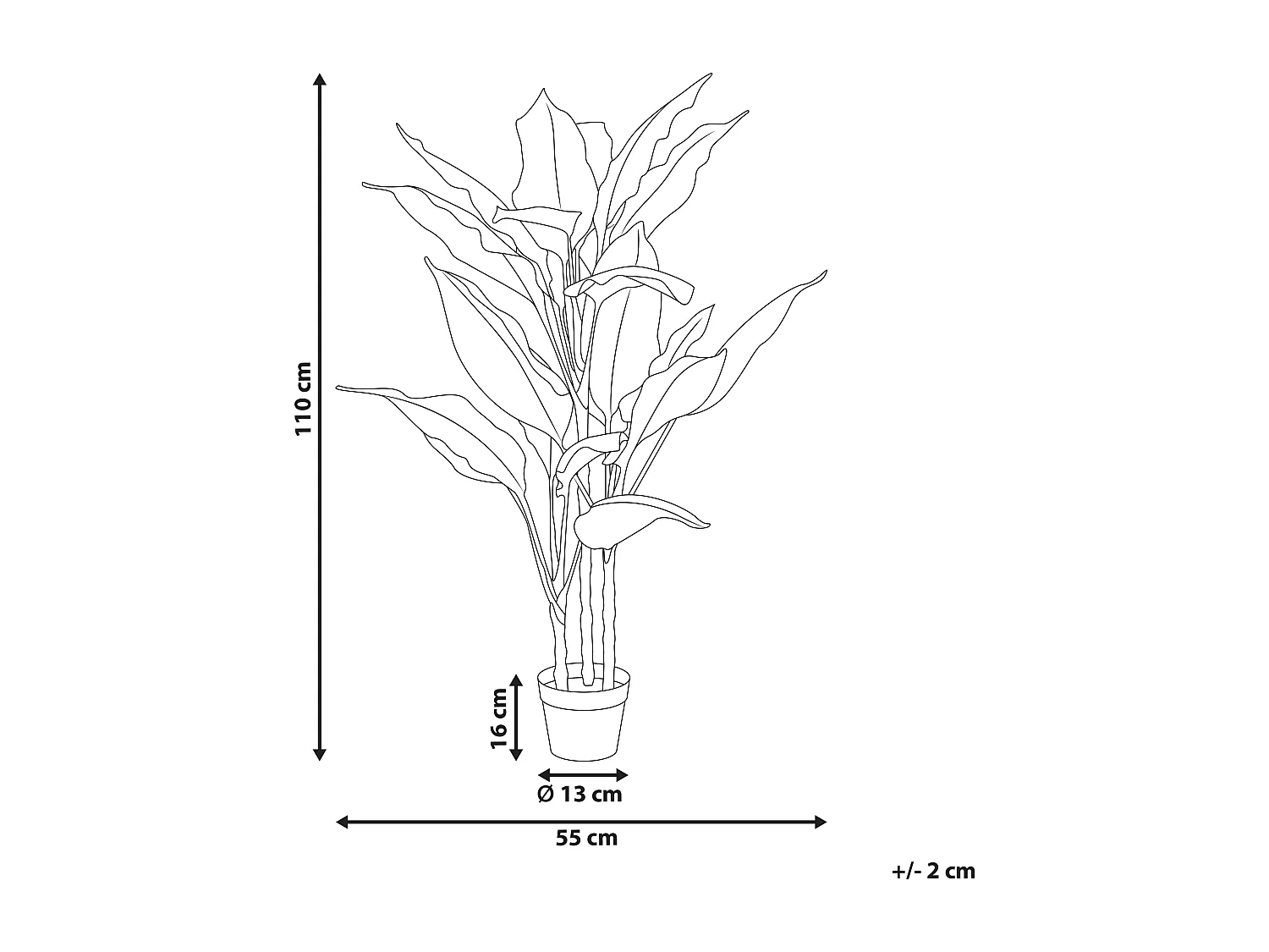 Kunstplant 110 cm DIEFFENBACHIA