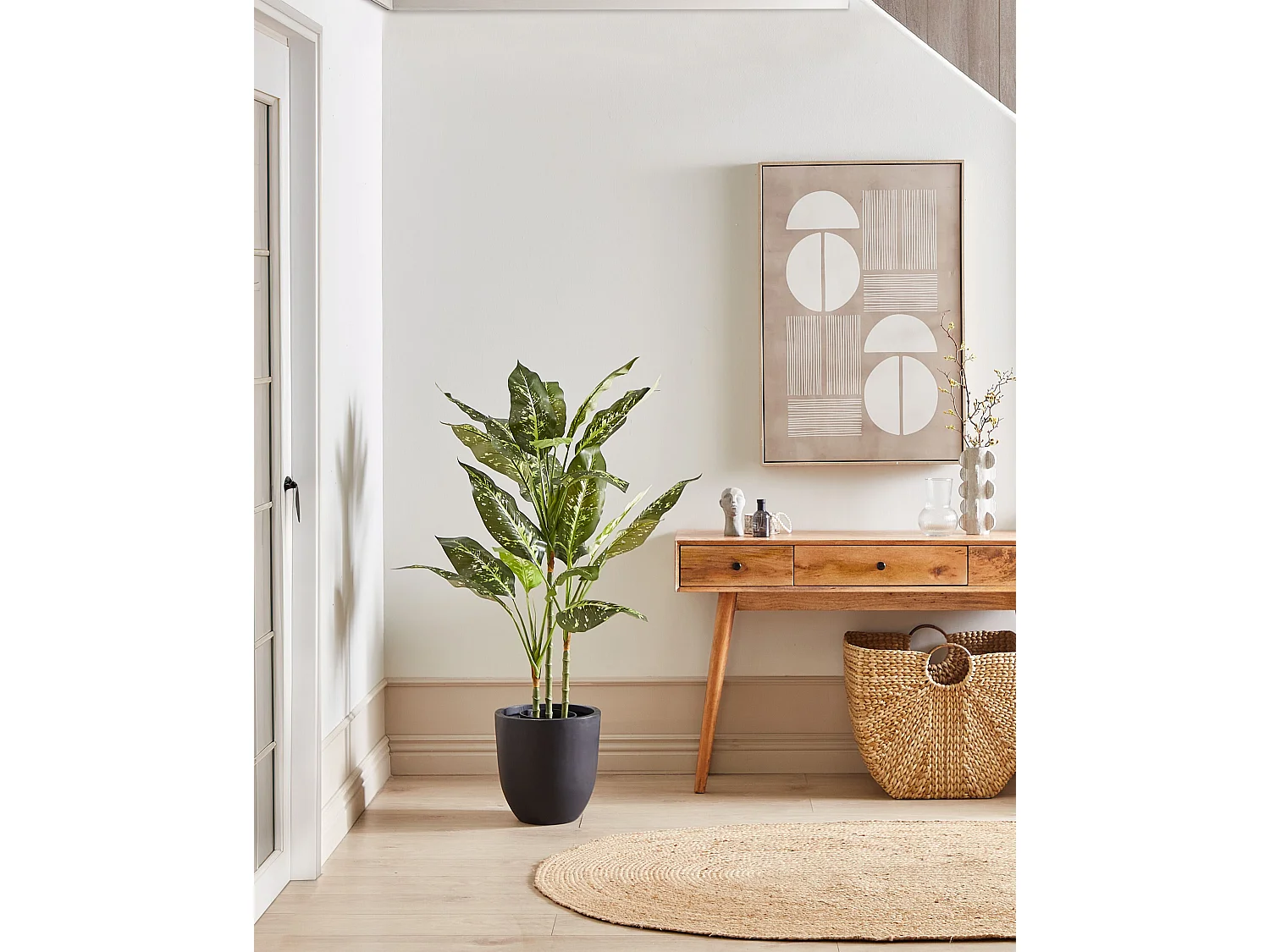 Kunstpflanze im Blumentopf 110 cm DIEFFENBACHIA