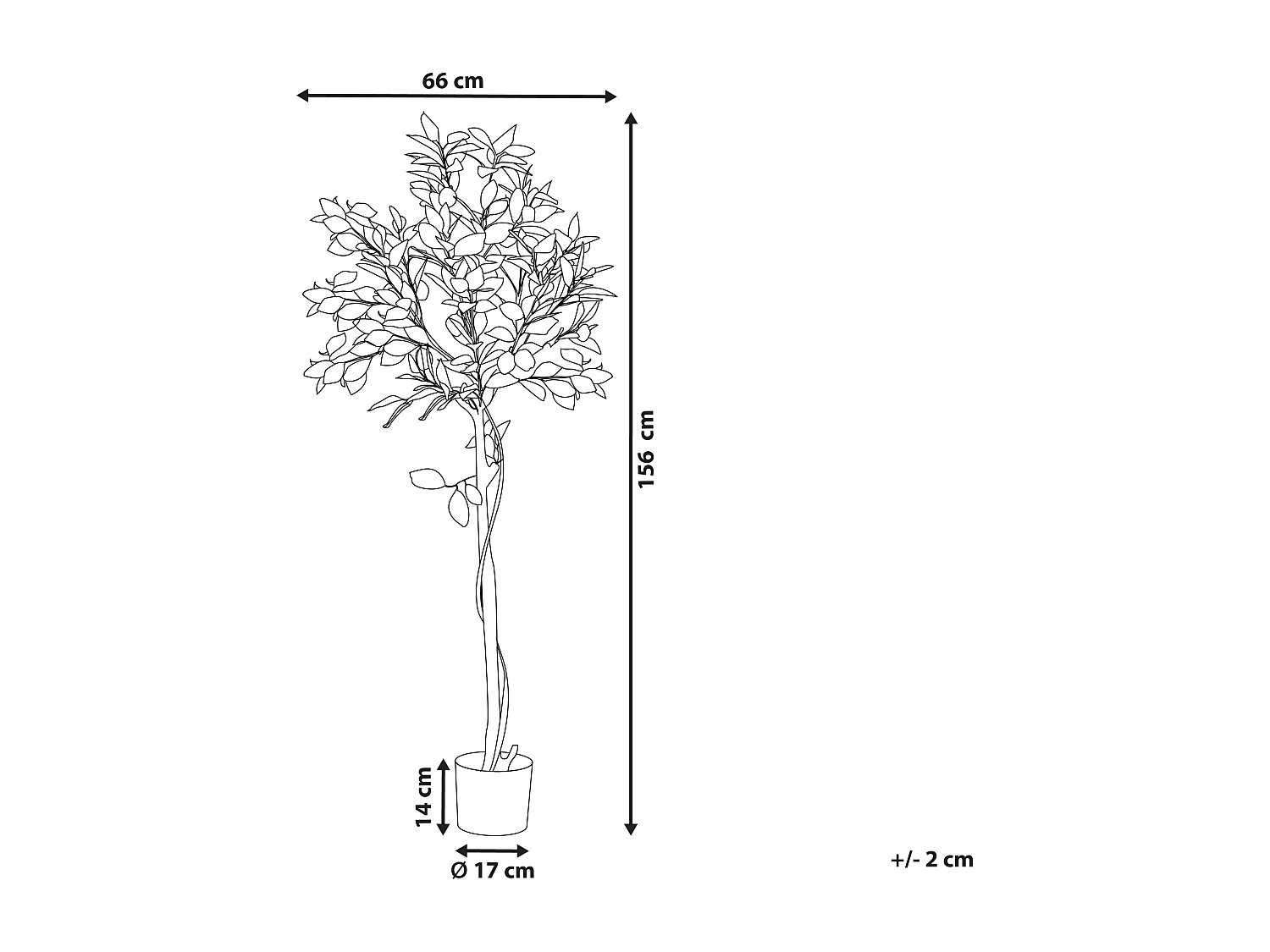 Kunstpflanze künstlicher Zitronenbaum im Blumentopf grün 156 cm Lemon Tree