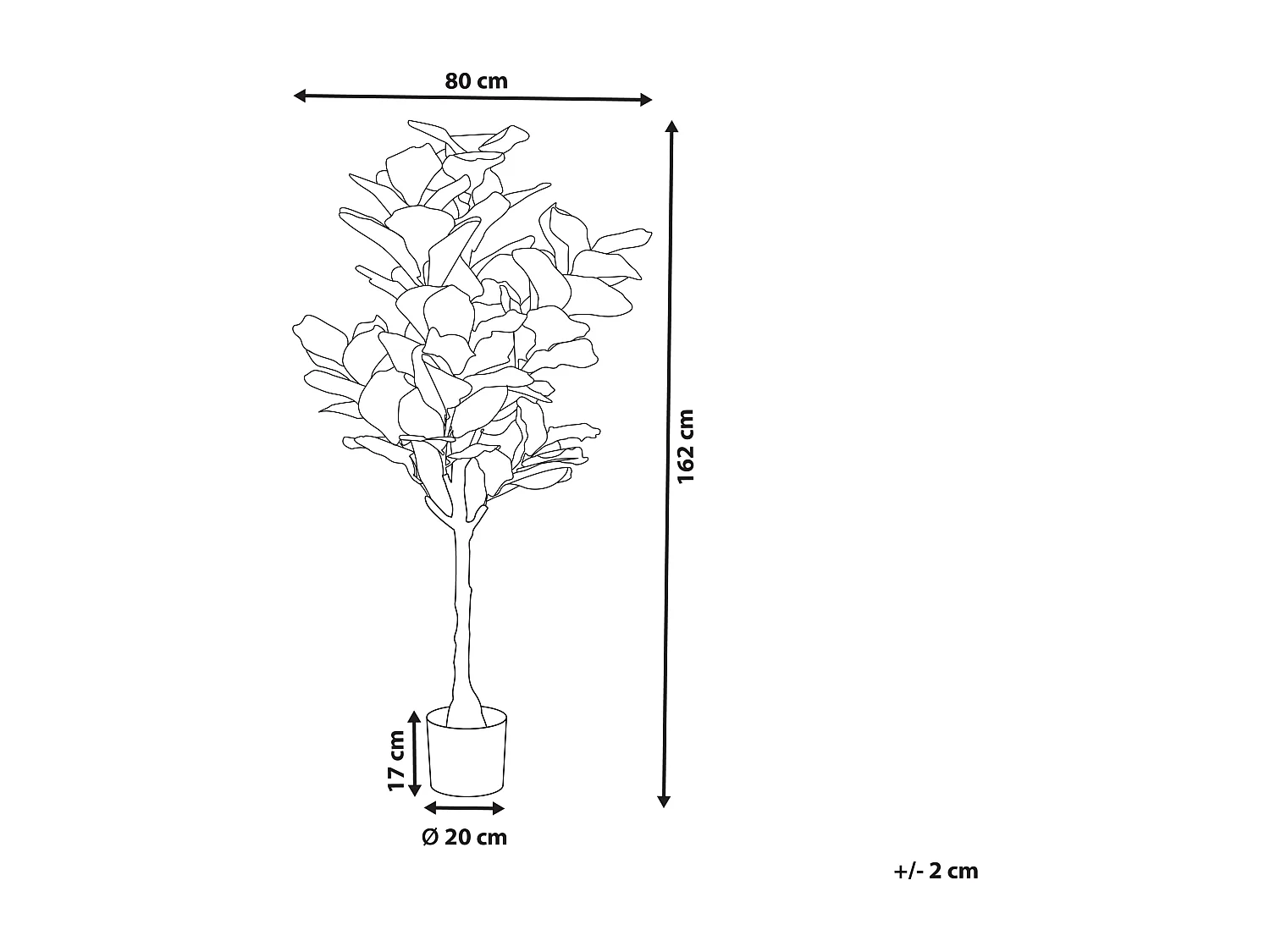 Kunstpflanze im Blumentopf 162 cm FIG TREE