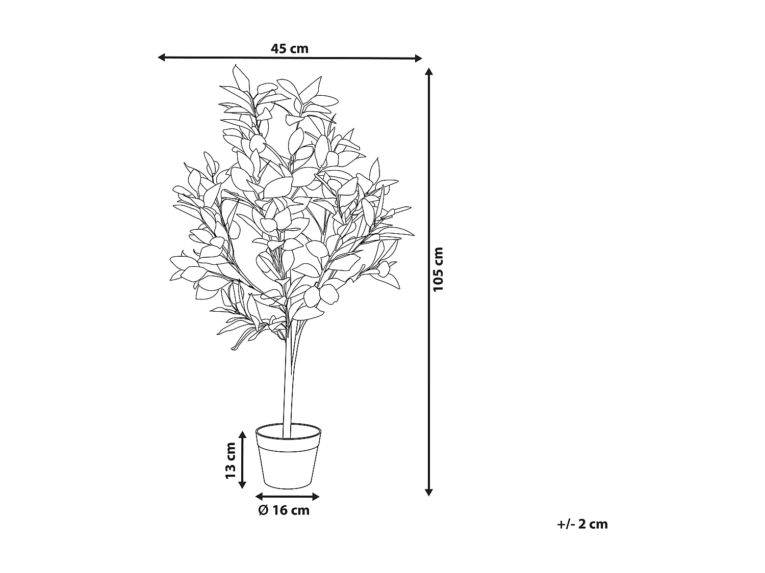 Kunstpflanze im Blumentopf 105 cm LEMON TREE