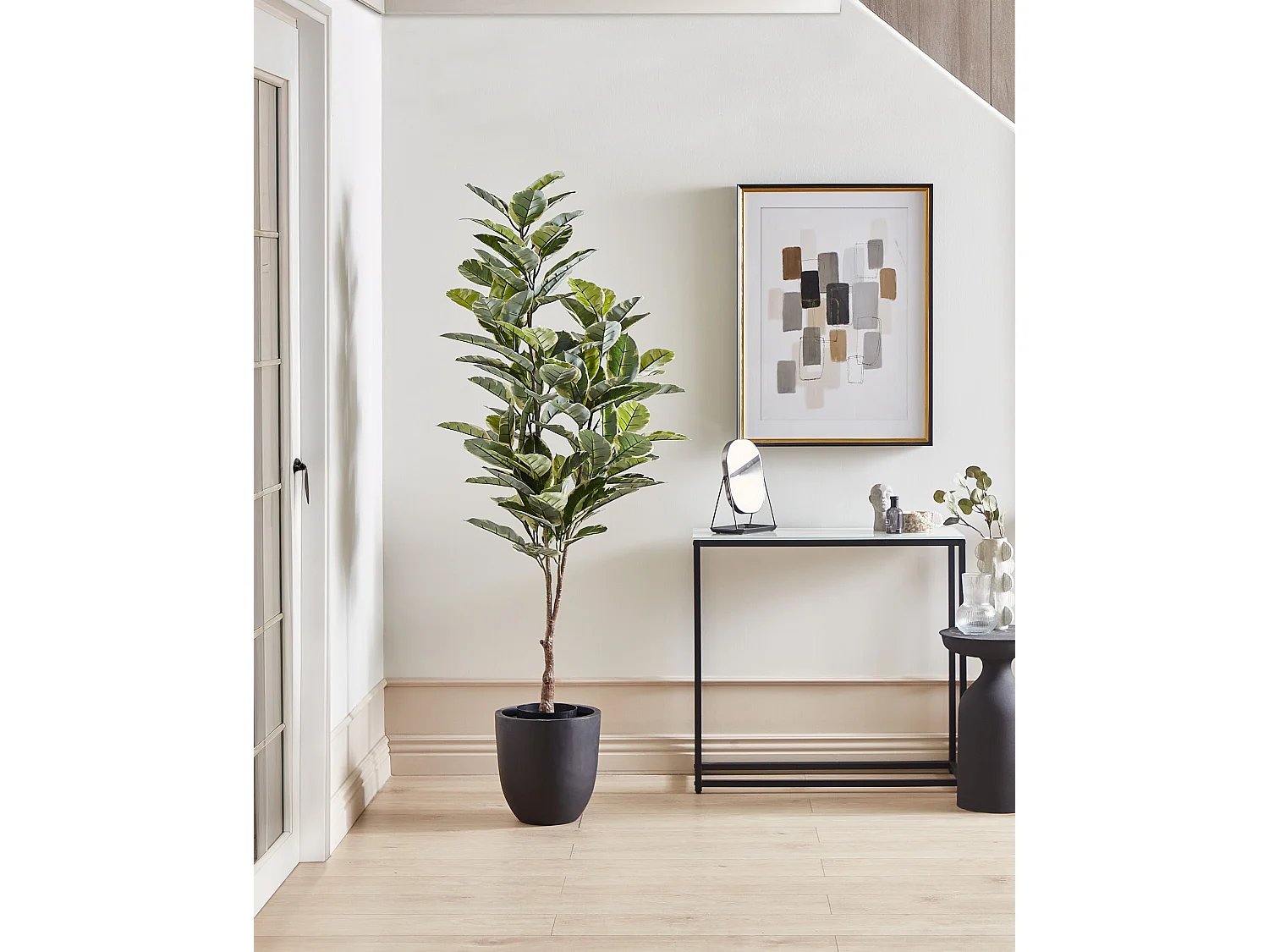 Kunstpflanze im Blumentopf 160 cm FICUS ELASTICA