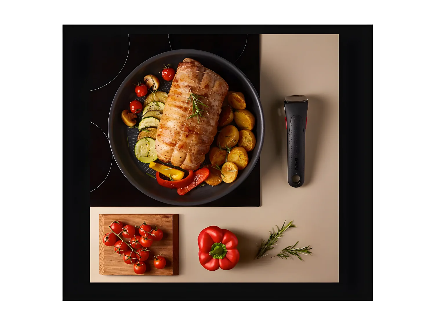 Tefal Poêle wok en aluminium 28cm noir - L3971902