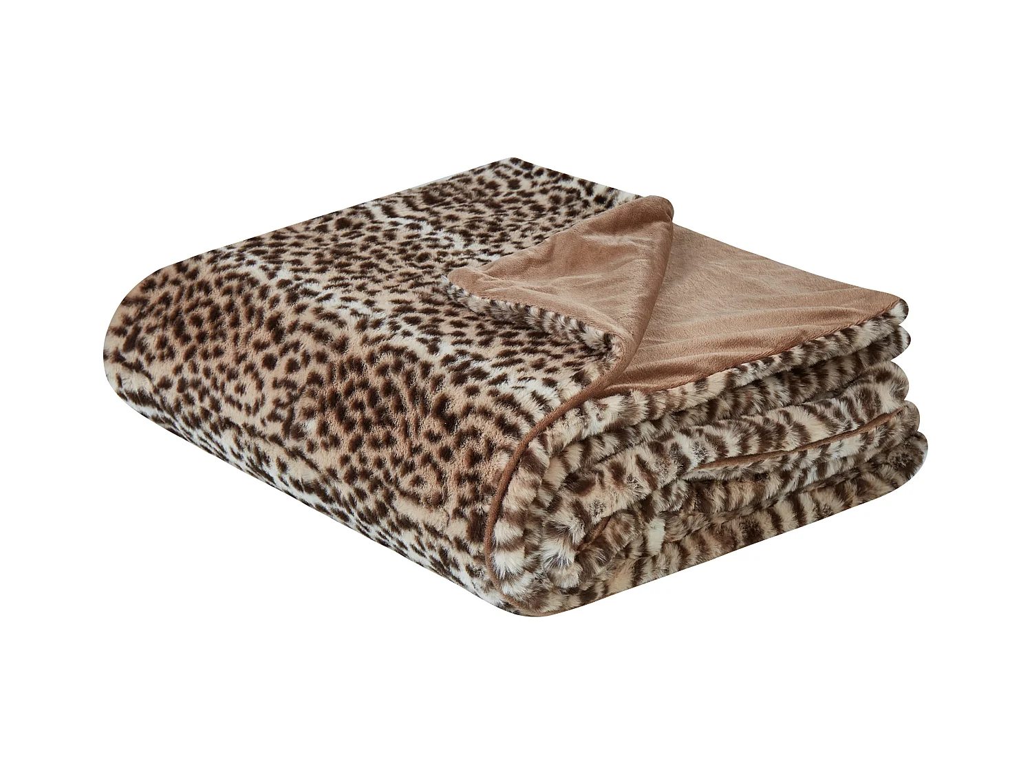 Couvre-lits KUDELI Fourrure synthétique 200 x 220 cm Marron