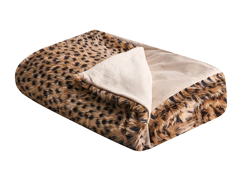 Tagesdecke KUDELI Webpelz 200 x 220 cm Braun