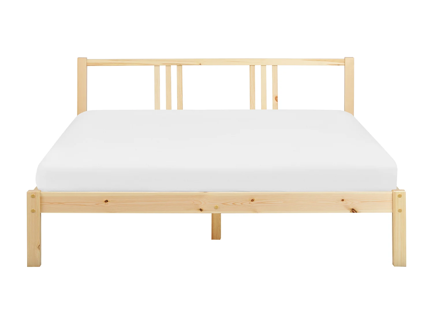 Bett mit Lattenrost Kiefernholz VANNES 160 x 200 cm Hellbraun