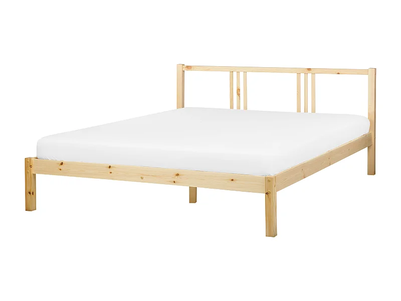 Letto Legno di pino VANNES 160 x 200 cm Marrone chiaro