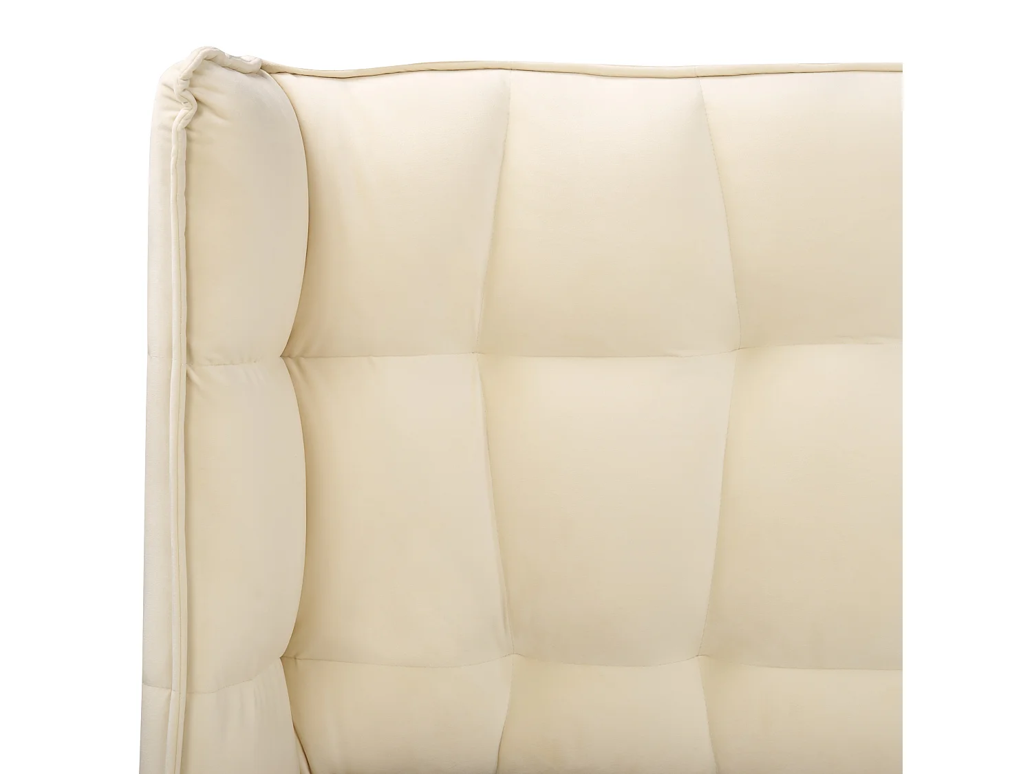Lit avec sommier Velours SENLIS 180 x 200 cm Beige
