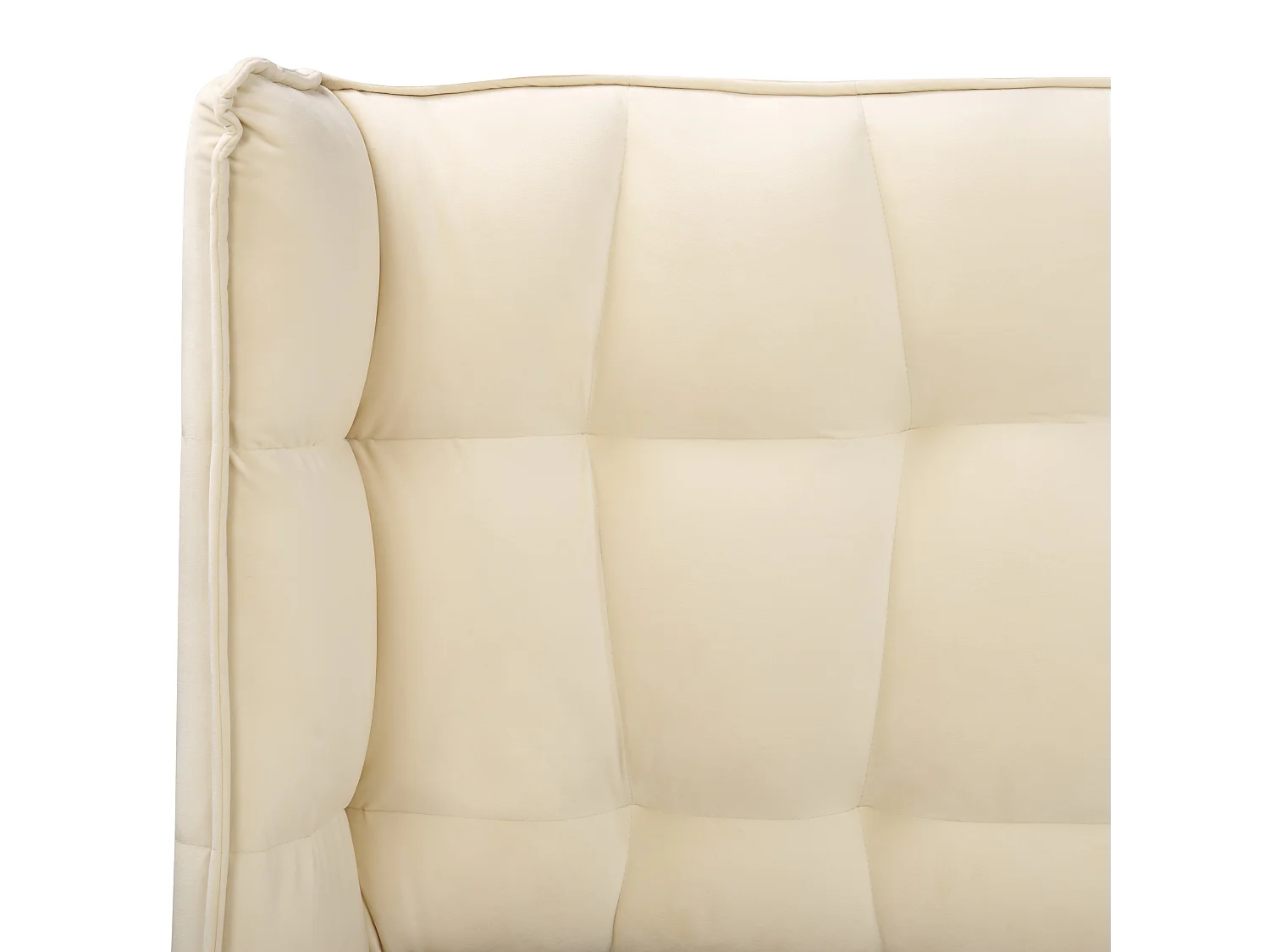 Bed Fluweel SENLIS 180 x 200 cm Beige
