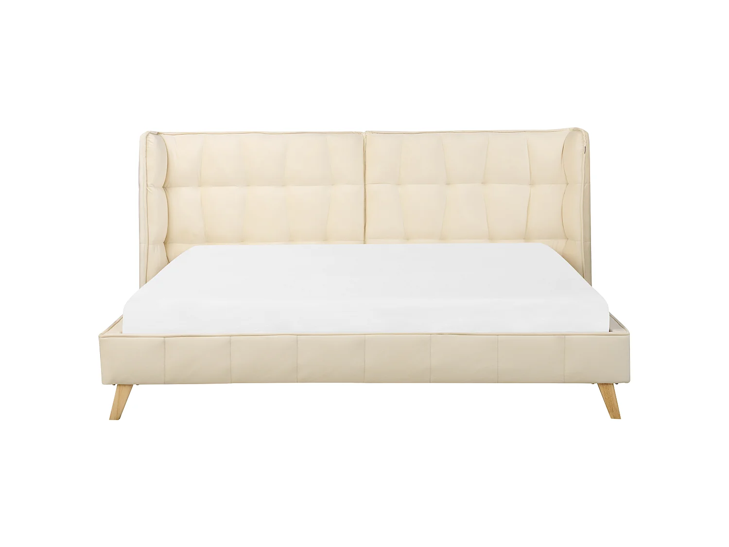 Seng Fløyel SENLIS 180 x 200 cm Beige