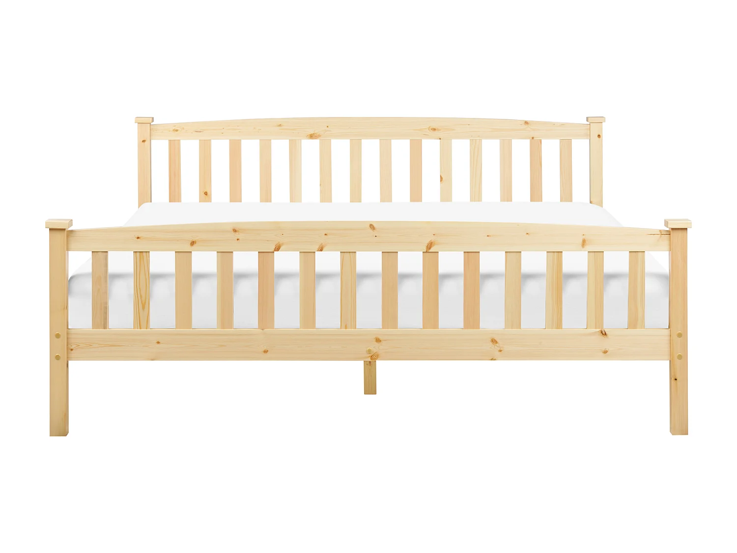 Cama Madera de pino GIVERNY 180 x 200 cm Marrón claro