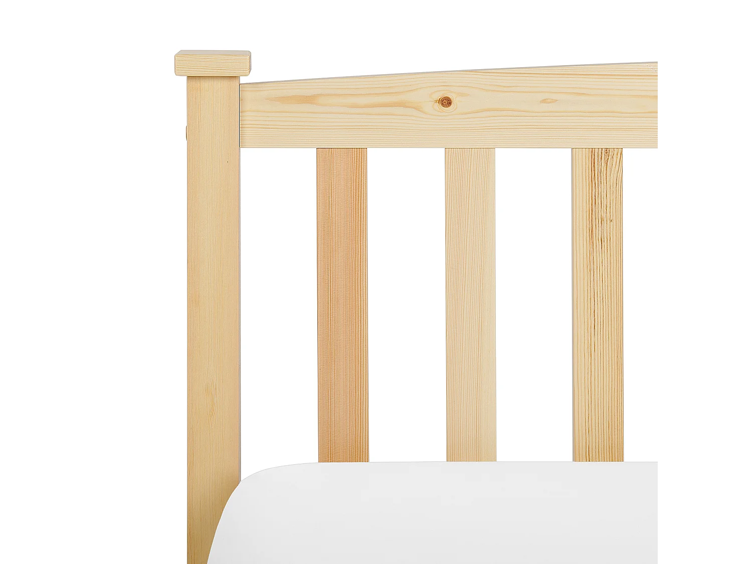 Cama Madera de pino GIVERNY 180 x 200 cm Marrón claro