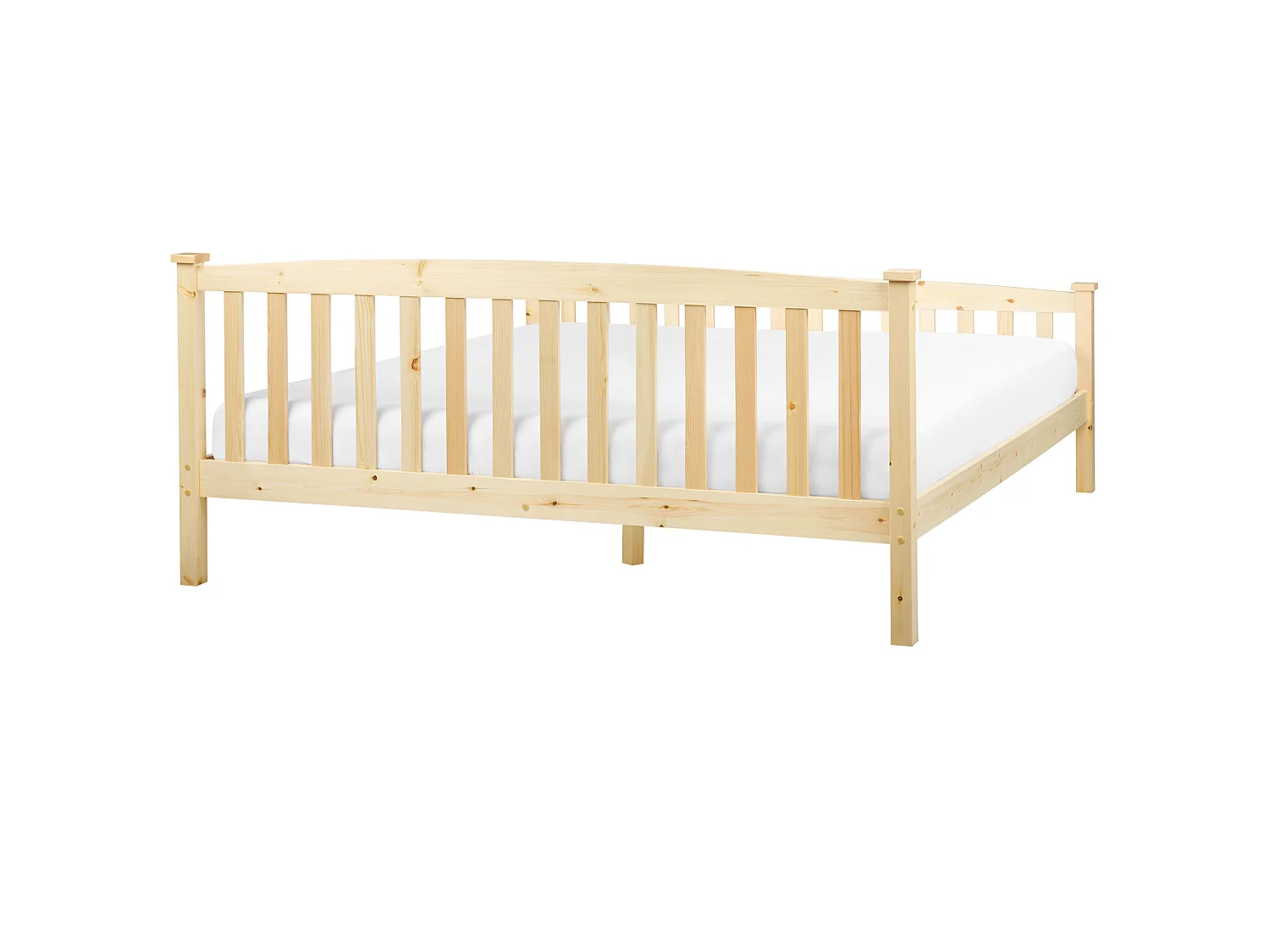 Bed Pine Wood GIVERNY 180 x 200 cm (EU Super King) Light Brown