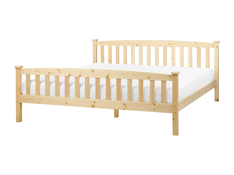 Bed Dennenhout GIVERNY 180 x 200 cm Lichtbruin