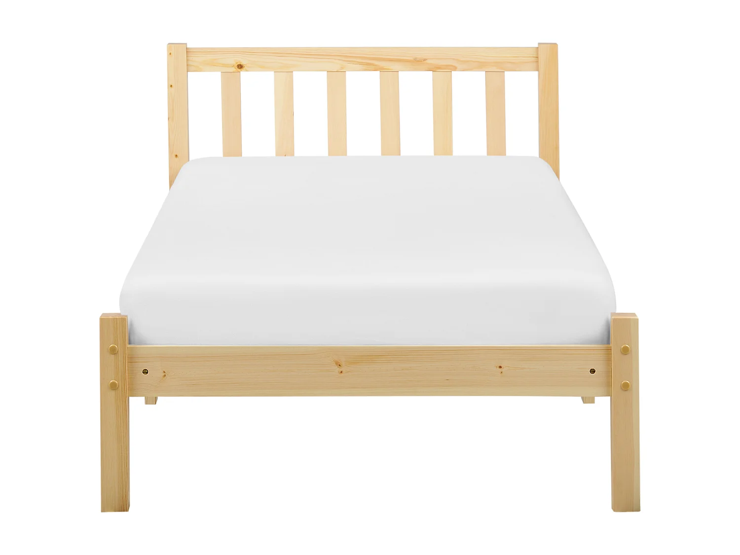 Lit avec sommier Bois de pin FLORAC 90 x 200 cm Marron clair