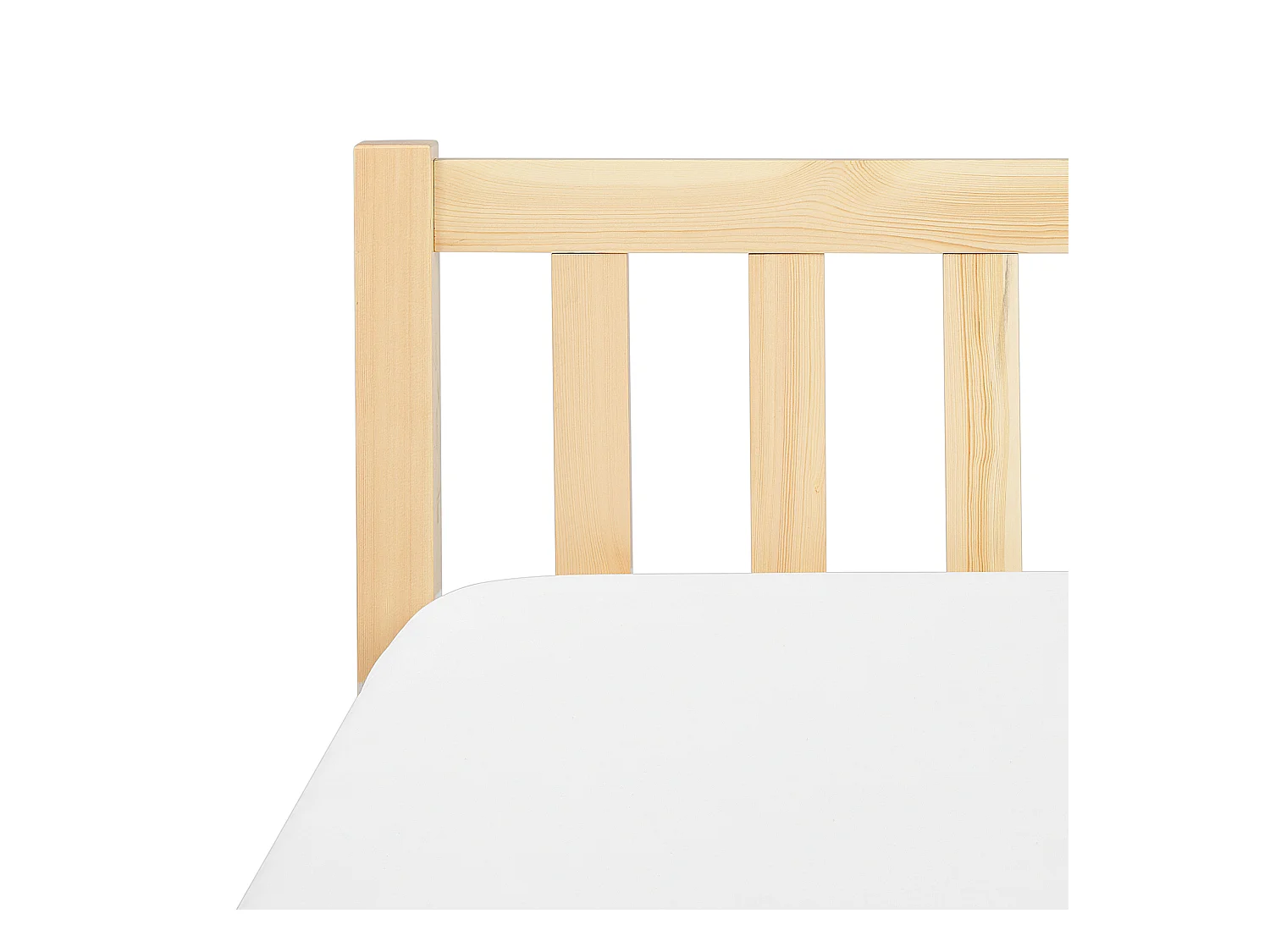 Lit avec sommier Bois de pin FLORAC 90 x 200 cm Marron clair