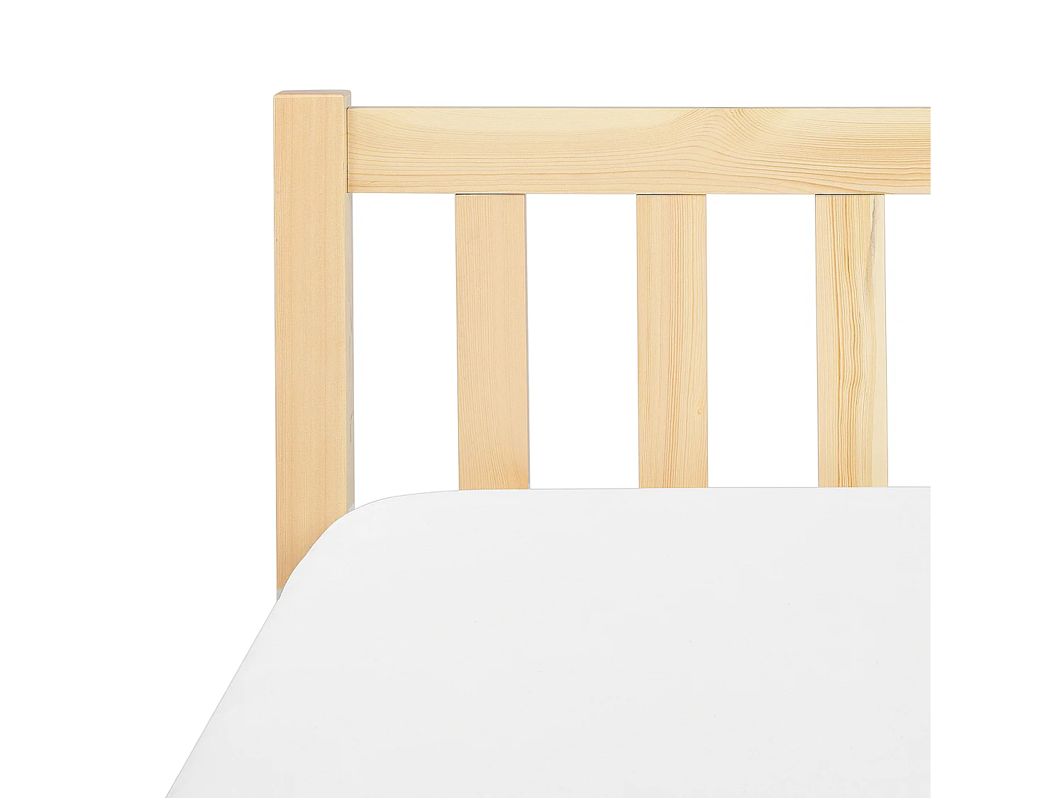 Lit avec sommier Bois de pin FLORAC 140 x 200 cm Marron clair