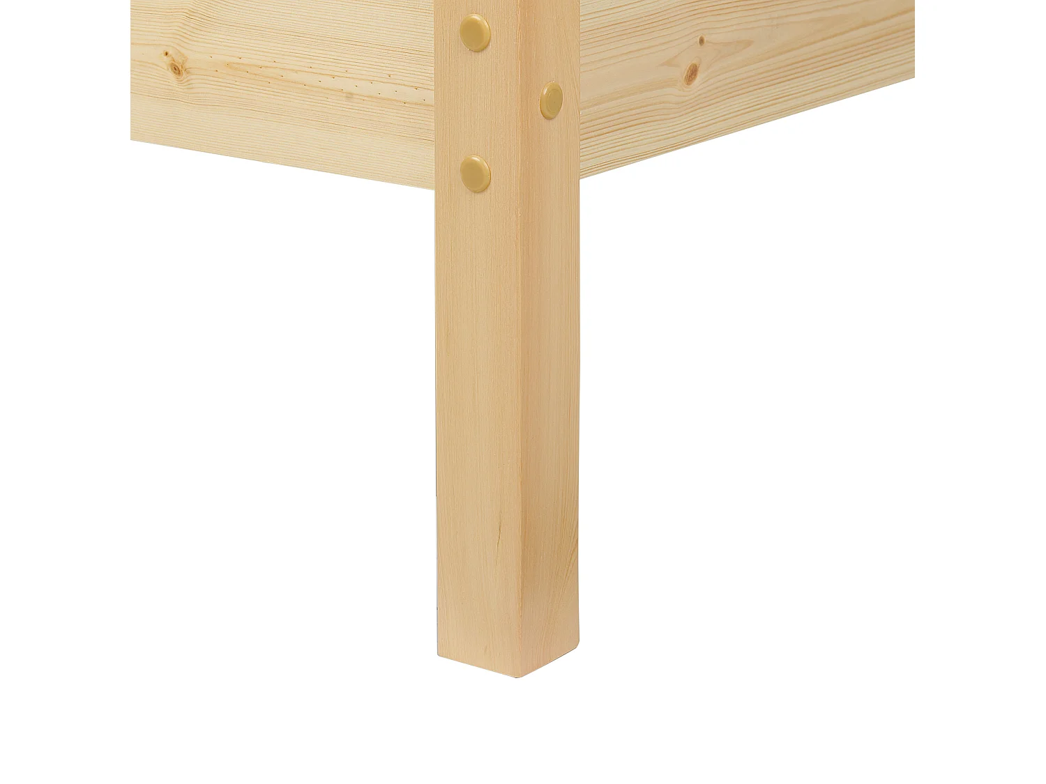 Lit avec sommier Bois de pin FLORAC 140 x 200 cm Marron clair