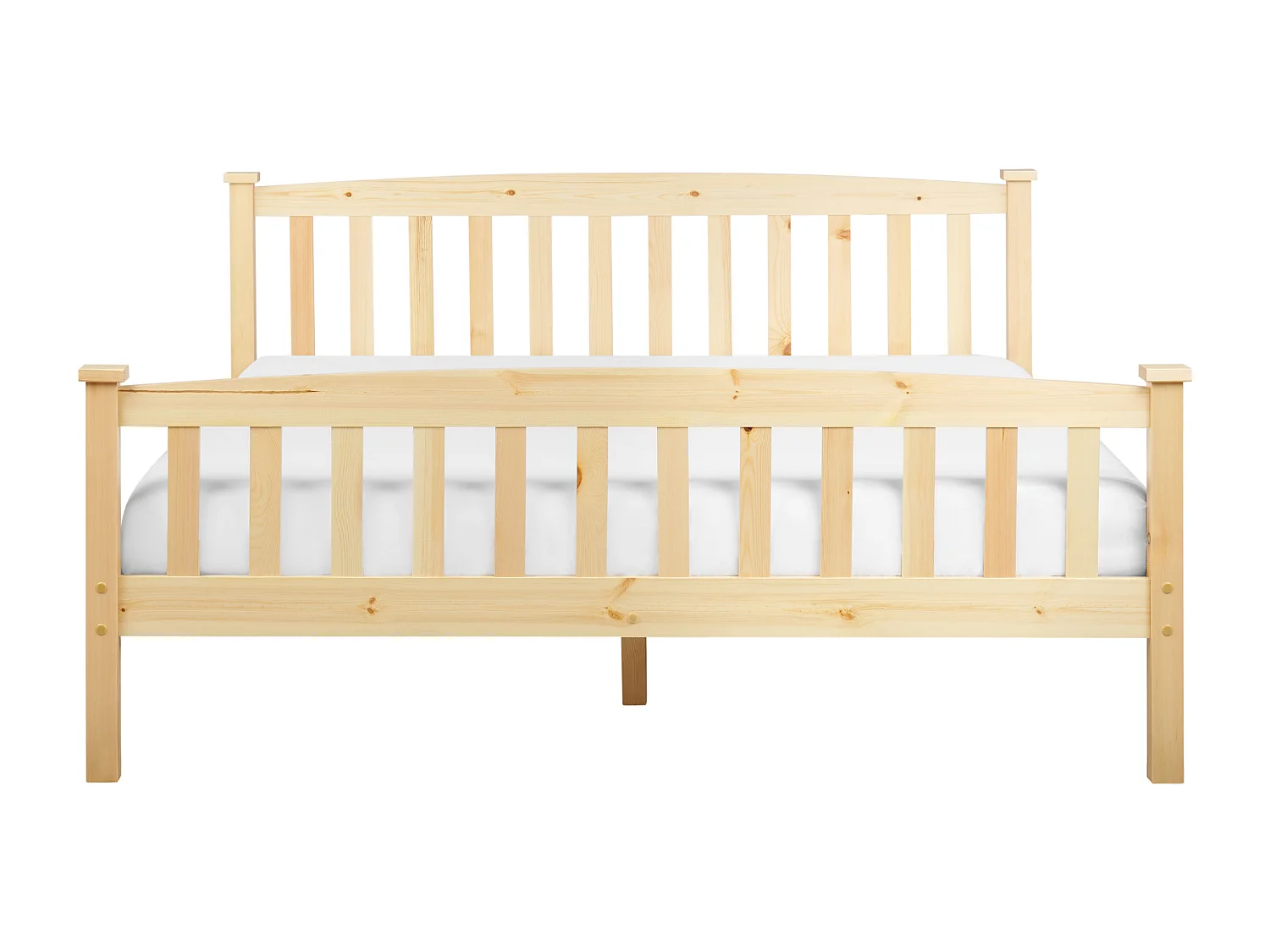 Bett mit Lattenrost Kiefernholz GIVERNY 160 x 200 cm Hellbraun