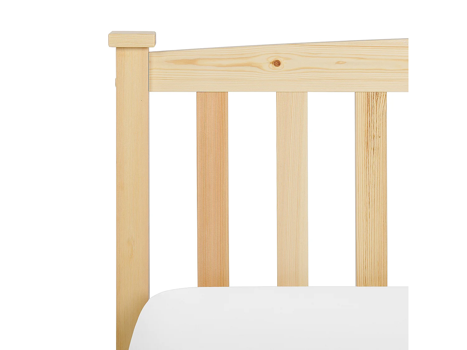 Bed Pine Wood GIVERNY 160 x 200 cm (EU King Size) Light Brown