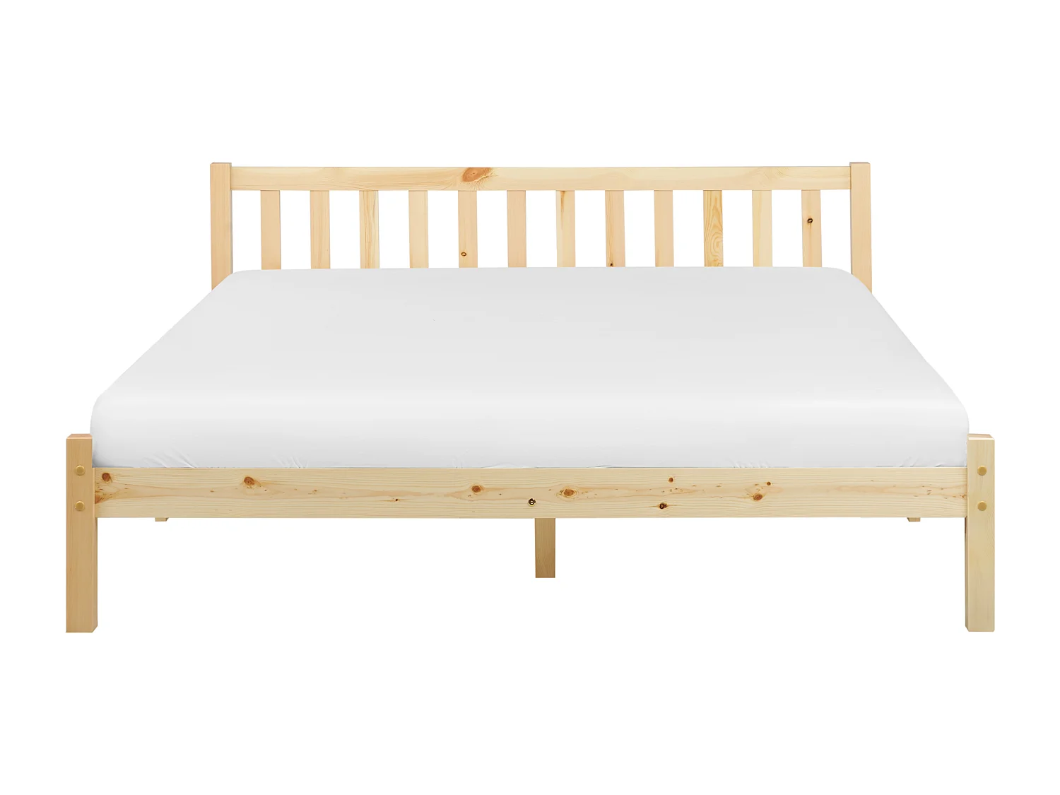 Bed Dennenhout FLORAC 160 x 200 cm Lichtbruin