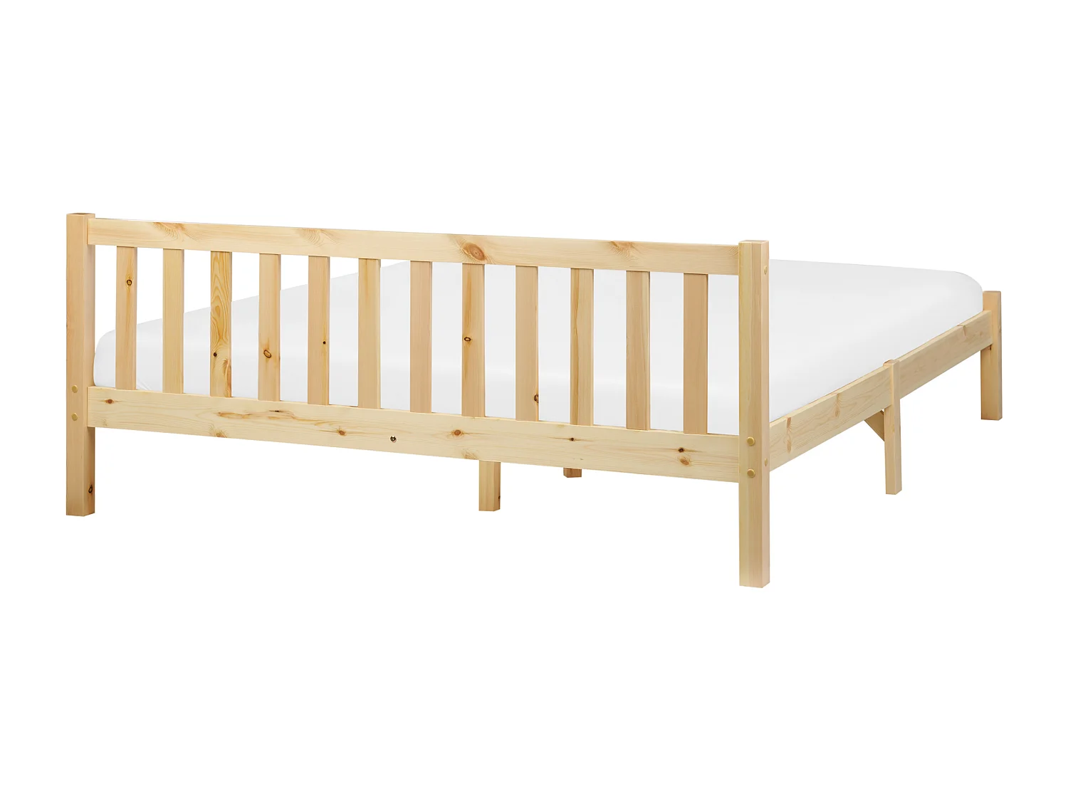 Bed Dennenhout FLORAC 160 x 200 cm Lichtbruin