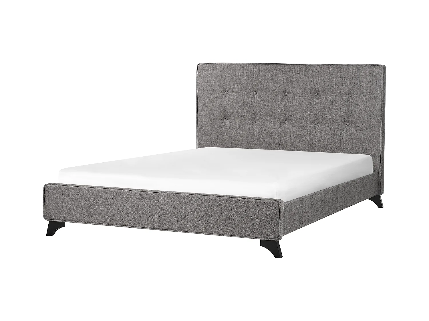 Lit avec sommier Tissu AMBASSADOR 140 x 200 cm Gris