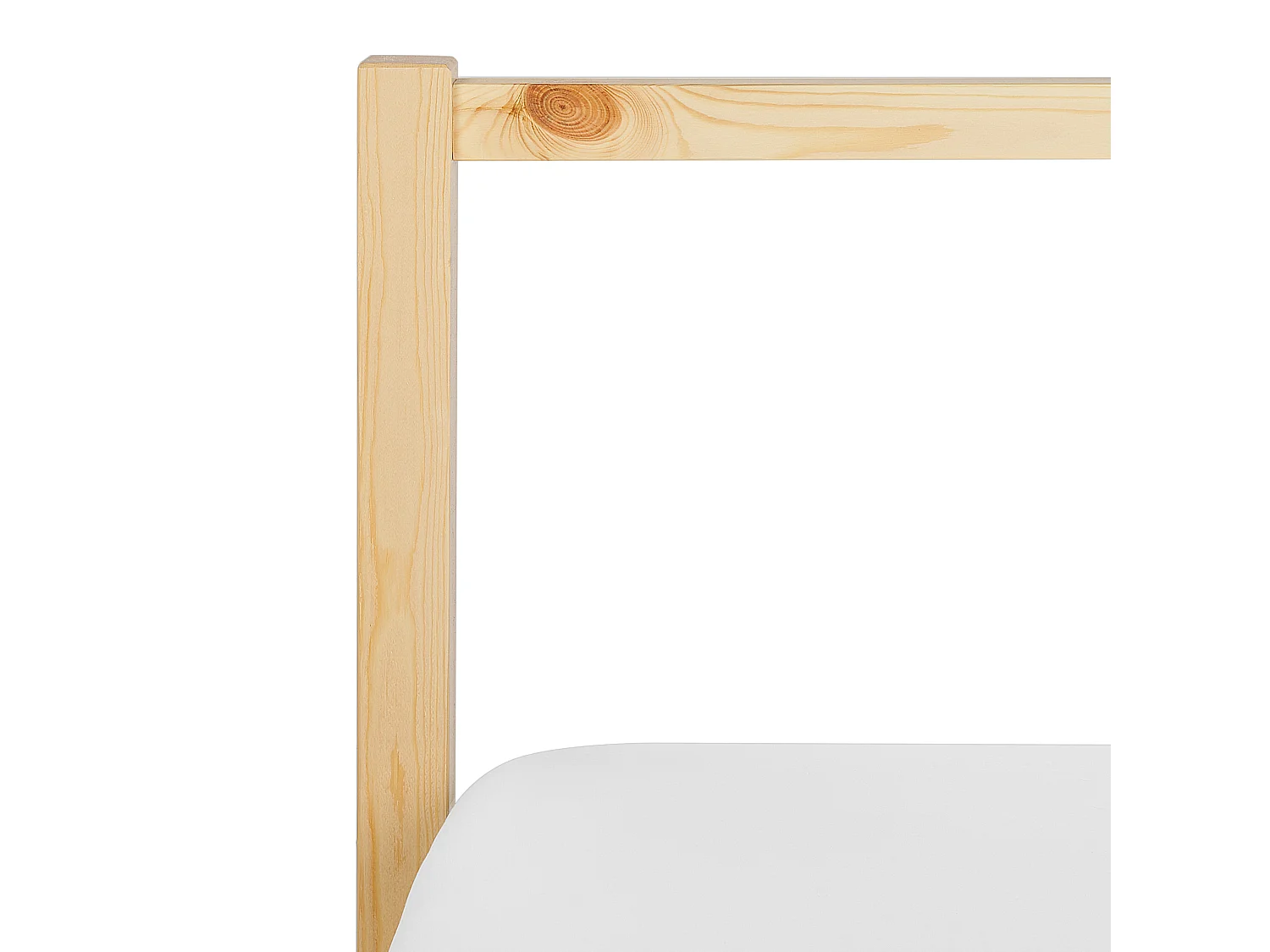 Lit avec sommier Bois de pin VANNES 90 x 200 cm Marron clair