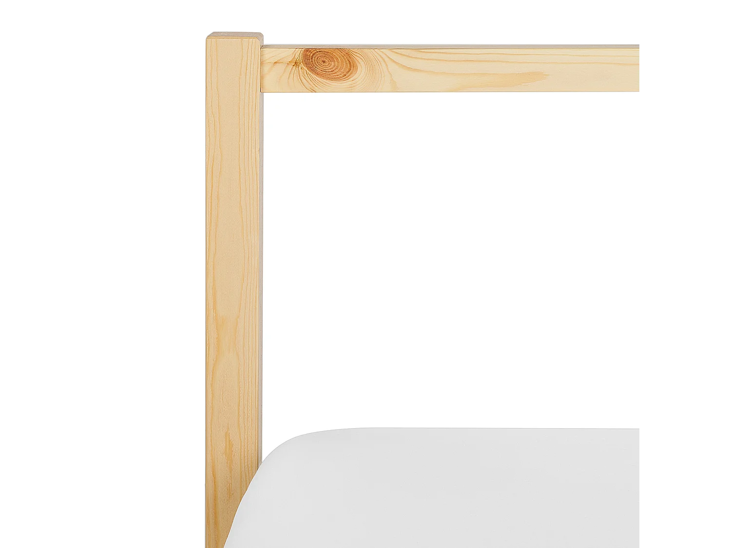 Lit avec sommier Bois de pin VANNES 90 x 200 cm Marron clair