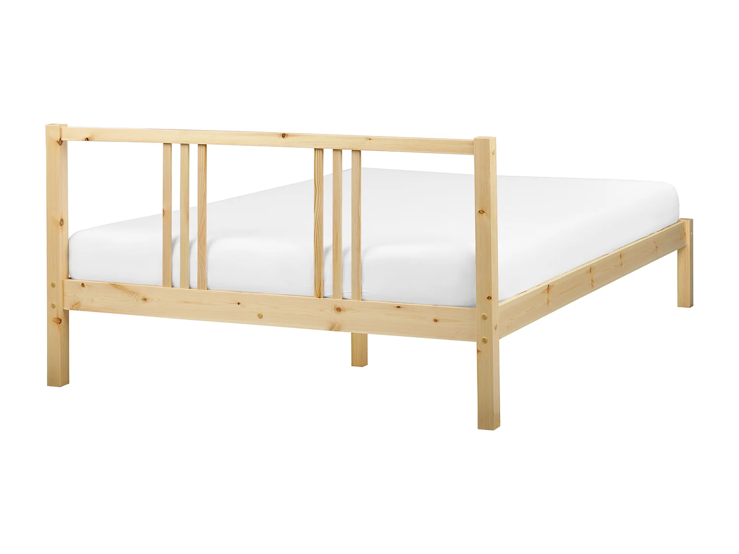 Bett mit Lattenrost Kiefernholz VANNES 140 x 200 cm Hellbraun