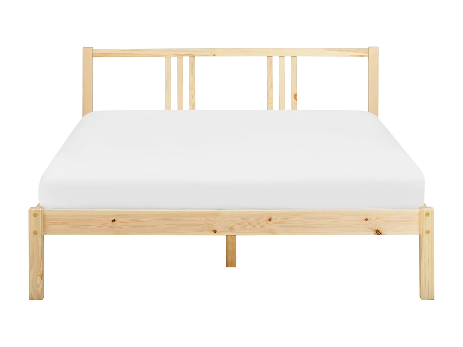 Bett mit Lattenrost Kiefernholz VANNES 140 x 200 cm Hellbraun