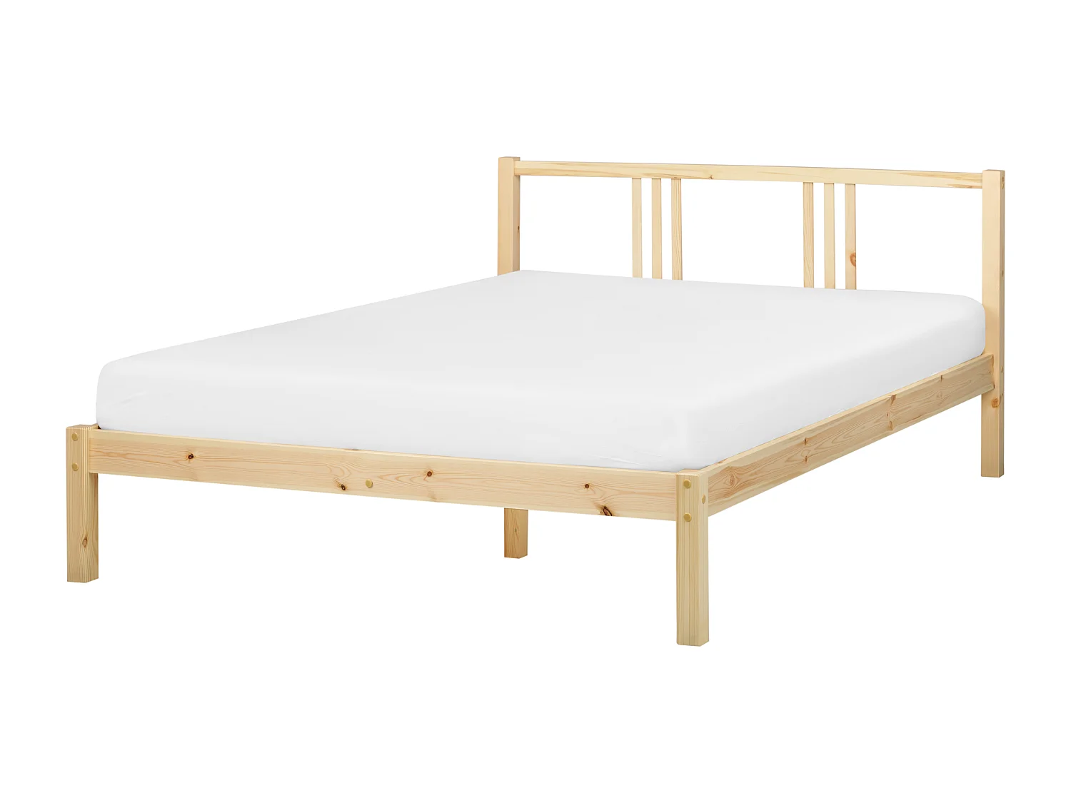Bed Dennenhout VANNES 140 x 200 cm Lichtbruin
