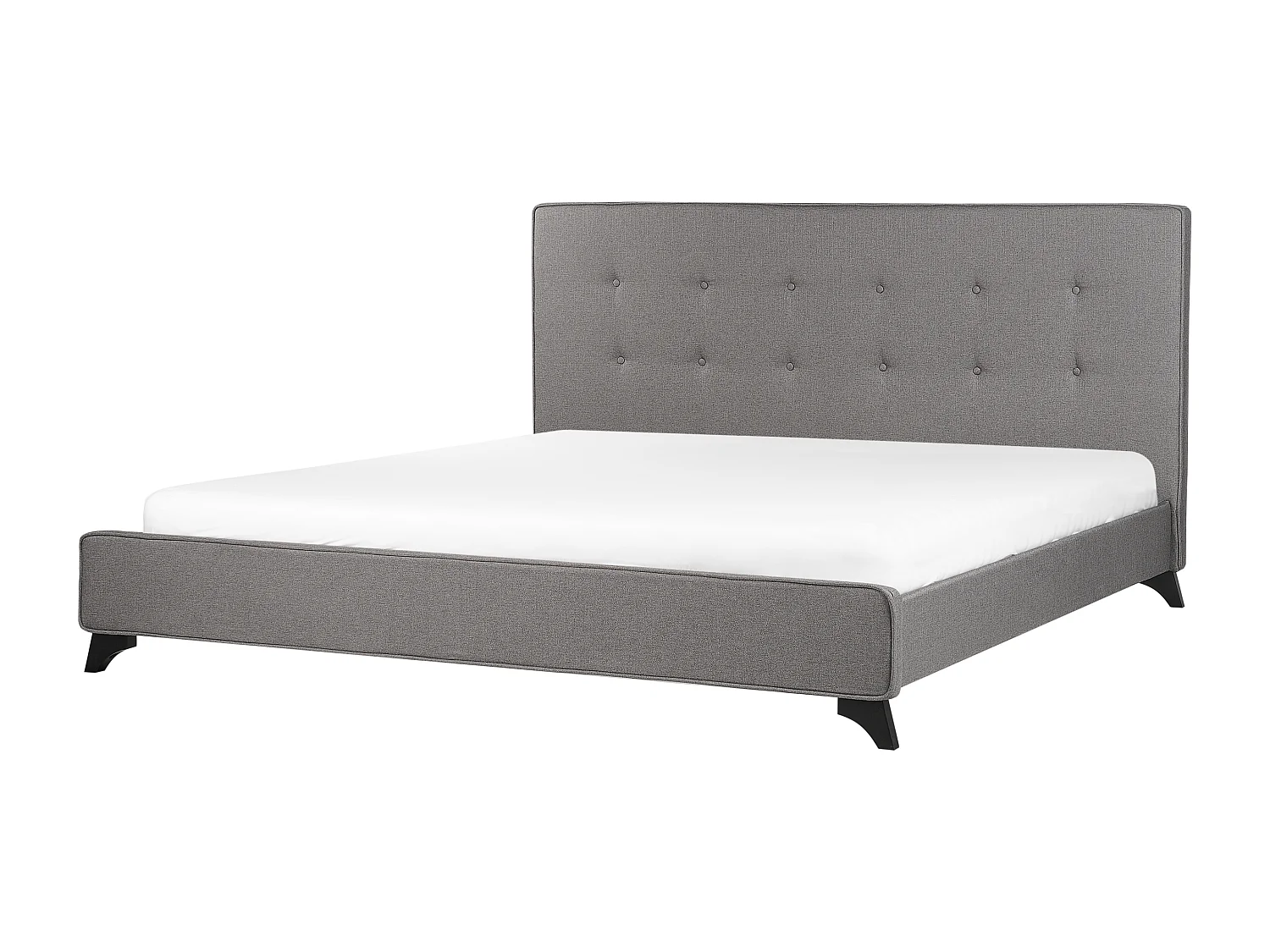 Lit avec sommier AMBASSADOR 180 x 200 cm Tissu Gris